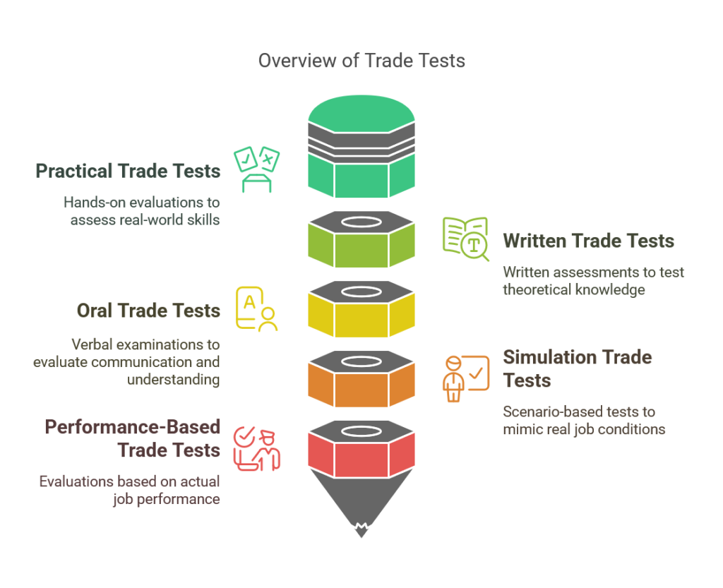 Types of Trade Tests visual selection